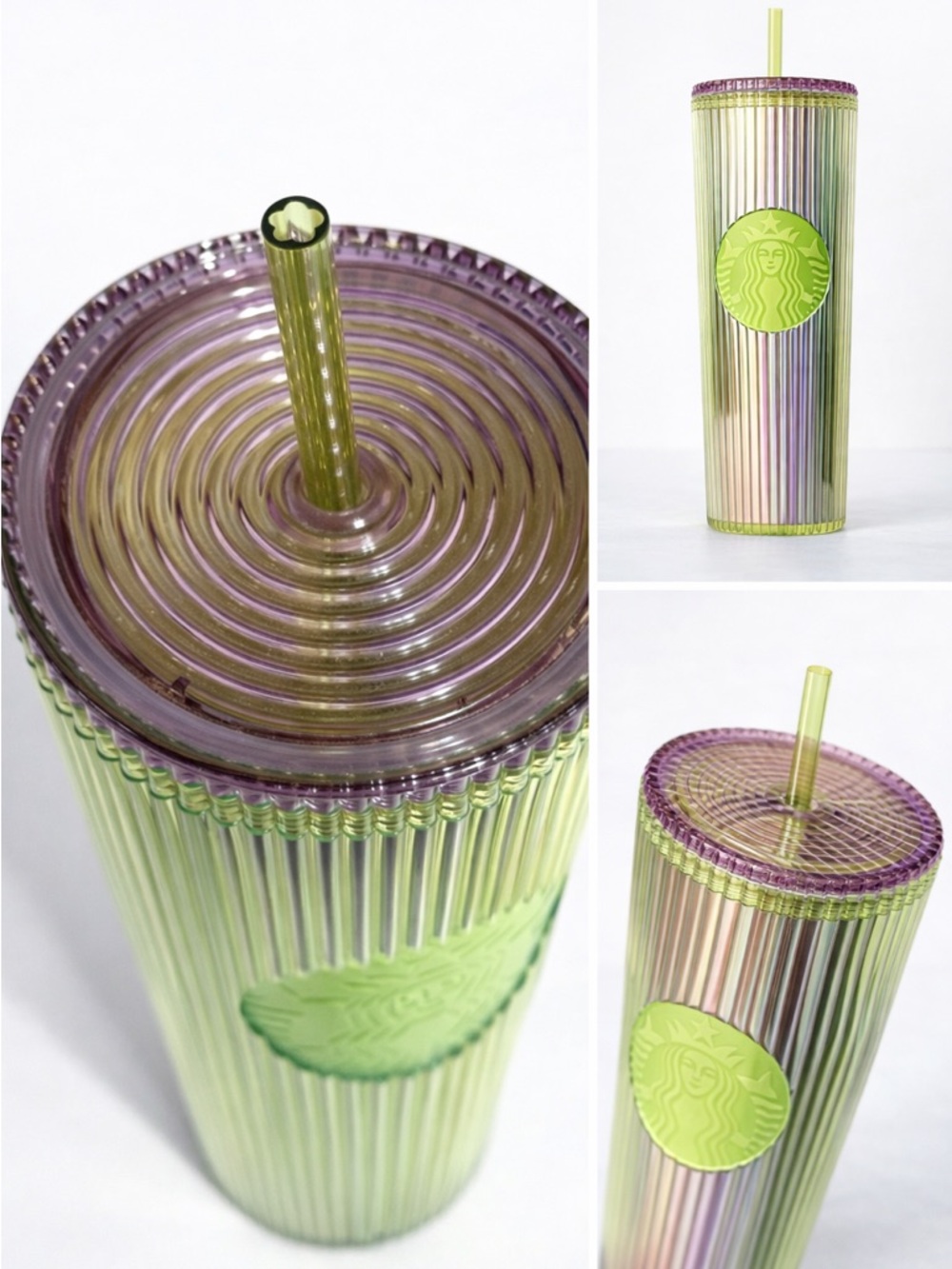 Starbucks 2025 Green Apple Cold Cup Pleated Venti 24 oz Tumbler NWT